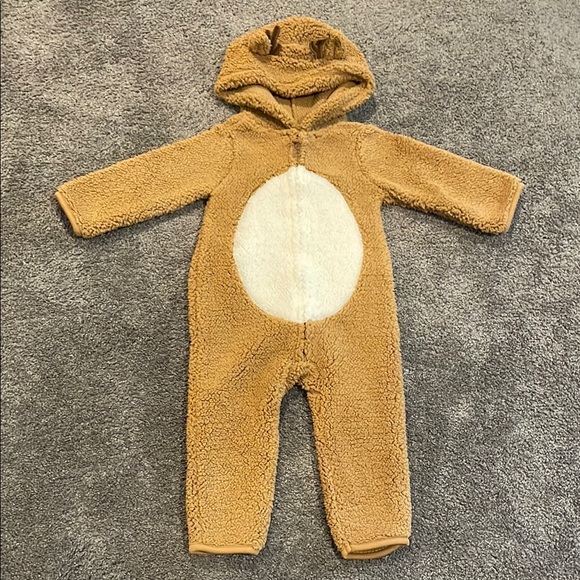 Carter's Other - NWOT Carter's unisex 12m fuzzy reindeer zip up jumper